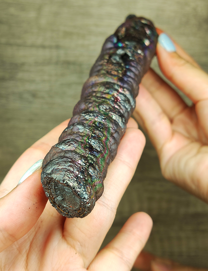 | Goethite Pillar(19cm) | Top premium rare Iridescent Goethite, Turgite, Hematite, Iridescent | COLOUR:  brown, purple,Rainbow | 100% natural color |
