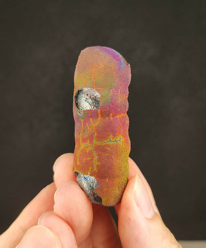 Malaysian Leklai Goethite Pillar | Rare "Rainbow Round Head" | Exquisite Pink Old Material | 5.4cm Energy Focal Point | Mentor Manifestation & Career Vitality