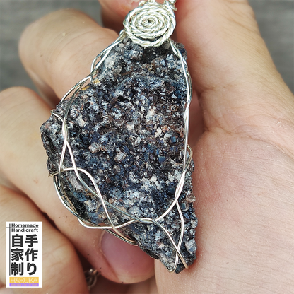 Premium Black Crystal Calcite Diamond Leklai | Powerful Protection & Energy Defense Ornament (Approx. 4.5x2.7cm) | Black Aura Cleansing × Sparkling Crystalline Frequency Radiation | Natural Malaysia Living Stone