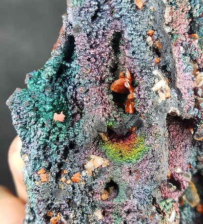 [Ultra Rare] Rainbow Leklai Orange Crystal Display | Pink, Purple, Green & Silver Manifestation | Elite Gallstone Support