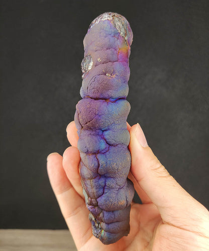 Aged Buddha Pillar Leklai | Bronze, Brown & Vibrant Purple | Grounding Strength & Wisdom Manifestation | Malaysia Natural Leklai