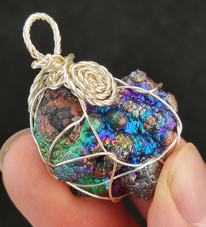 Collector Grade "Bodhi Bead" Dual-Side Leklai Pendant | Blue, Green, Silver & Purple | Supreme Wisdom & Career Breakthrough
