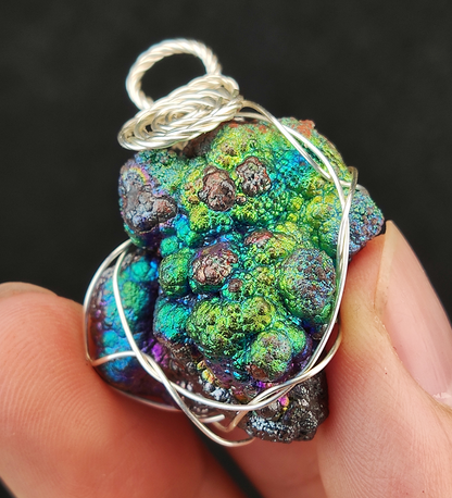 Collector Grade "Bodhi Bead" Dual-Side Leklai Pendant | Blue, Green, Silver & Purple | Supreme Wisdom & Career Breakthrough