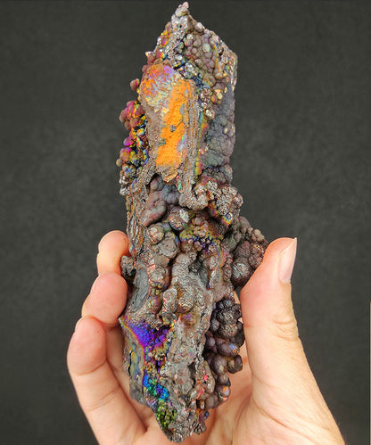 Collector Grade 13.5cm Malaysia Natural Leklai Pillar | Full Dimension Manifestation | Aged Purple, Blue, Pink, Silver & Green Shell | Supreme Energy Anchor