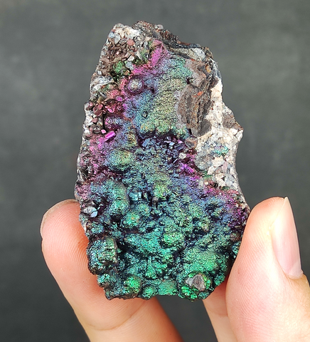 | Top premium rare Iridescent Goethite, Turgite, Hematite, Iridescent | COLOUR: Purple, pink, green with White Quartz,Crystal | 100% natural color |