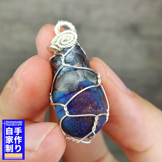 「顶级」紫蓝系大佛柱吊坠 | 精致随身能量支柱 | 深层情绪稳定、启发直觉智慧与身心平衡护持 | 智慧与健康的频率核心 | 马来西亚力泥