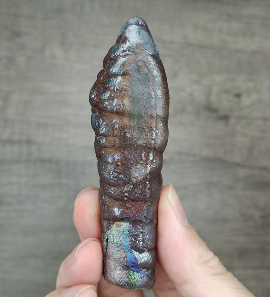 Haruka Buddha Pillar | Bronze-Gold Series | Professional Authority & Wealth Shield | Natural Malaysian Leklai | Mineral Specimen