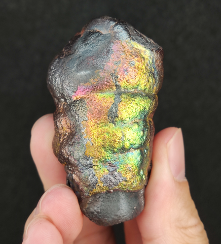 | Goethite Pillar(5.4cm) | Top premium rare Iridescent Goethite, Turgite, Hematite, Iridescent | COLOUR: Silver, Orange , Gold, Green | 100% natural color |