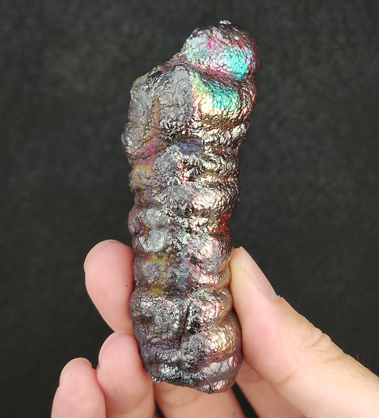 | Goethite Pillar(8cm) | Top premium rare Iridescent Goethite, Turgite, Hematite, Iridescent | COLOUR: Silver, Pink, Gold, Green | 100% natural color |