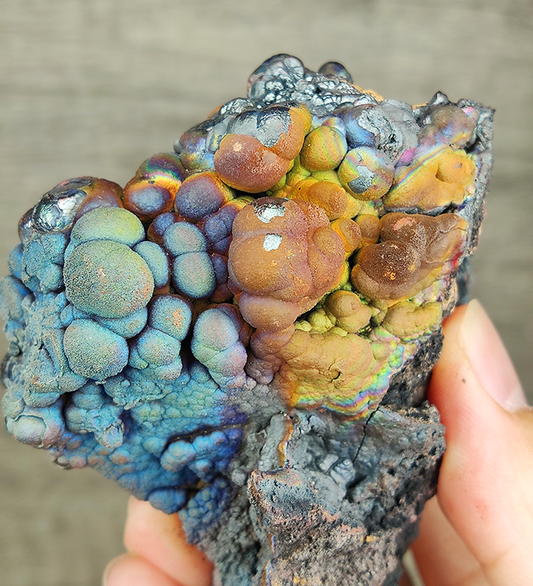 | Top premium rare Iridescent Goethite, Turgite, Hematite, Iridescent | COLOUR: Blue, Brown, Yellow, Silver | 100% natural color |