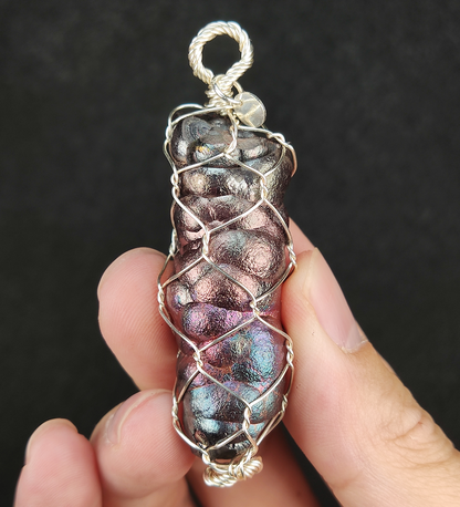 Transformative Pink & Blue Buddha Pillar | Emotional Intelligence & Authority Shield | Natural Malaysian Leklai Pendant