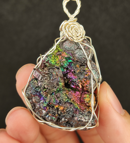 Ultimate Color Calcite Pendant | Collection Grade Rare Specimen | Multi-Spectral Manifestation & Wealth Shield | Natural Malaysian Leklai
