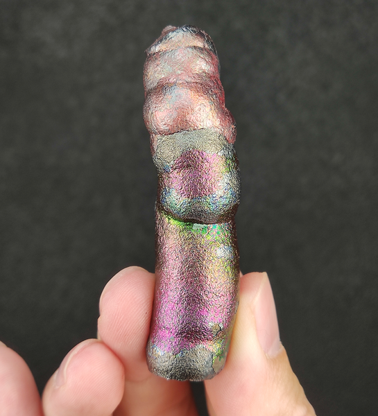 | Goethite Pillar(6.2cm) | Top premium rare Iridescent Goethite, Turgite, Hematite, Iridescent | COLOUR: Silver, Pink, Green, Orange | 100% natural color |