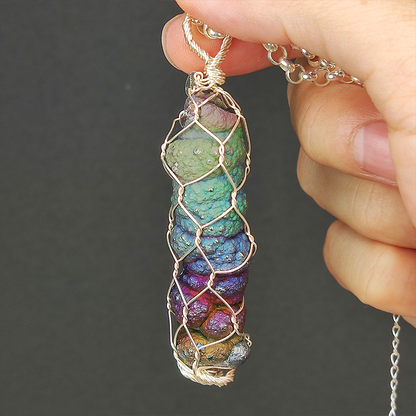 Top Grade Rainbow Buddha Pillar Pendant | Full-Spectrum Manifestation | Supreme Directional Protection of the Universal Heart