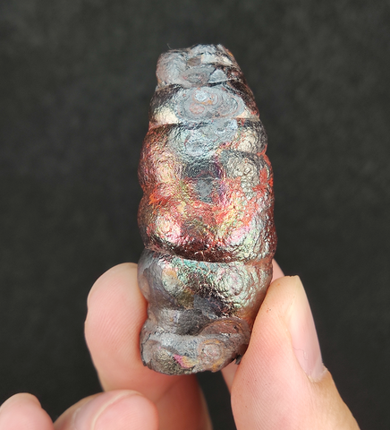 | Goethite Pillar(5cm) | Top premium rare Iridescent Goethite, Turgite, Hematite, Iridescent | COLOUR: Silver, Orange | 100% natural color |