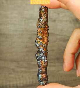 | Goethite Pillar(9.7cm) | Top premium rare Iridescent Goethite, Turgite, Hematite, Iridescent | COLOUR: gold , Silver | 100% natural color |