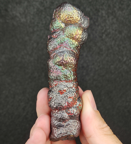 | Goethite Pillar(9cm) | Top premium rare Iridescent Goethite, Turgite, Hematite, Iridescent | COLOUR: Gold, Green, Orange | 100% natural color |