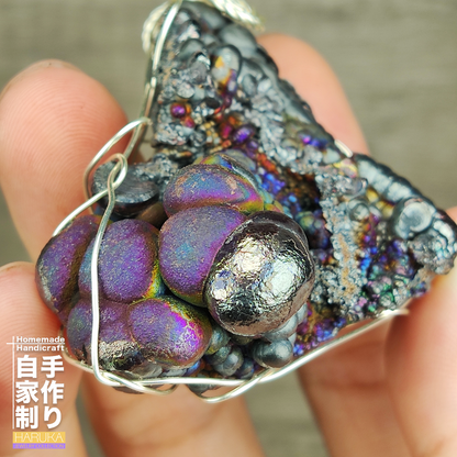 Premium Purple, Blue & Silver Bodhi Bead Pendant | Grand Core Spec | Wisdom, Health & Elite Status Anchor | Malaysia Natural Leklai