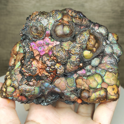 Rare Ancient Pearl Leklai Statue | Gallstone Core | Brown, Purple & Gold Radiance | Abundance, Wisdom & Career Stability