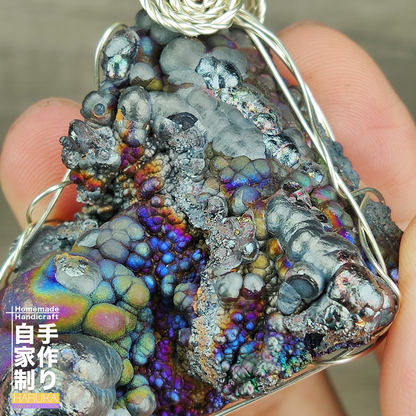 Premium Purple, Blue & Silver Bodhi Bead Pendant | Grand Core Spec | Wisdom, Health & Elite Status Anchor | Malaysia Natural Leklai