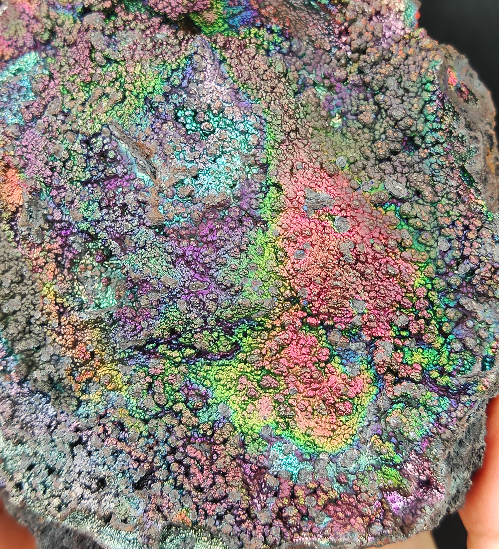 | Top premium rare Iridescent Goethite, Turgite, Hematite, Iridescent | COLOUR: Green, Blue | 100% natural color |
