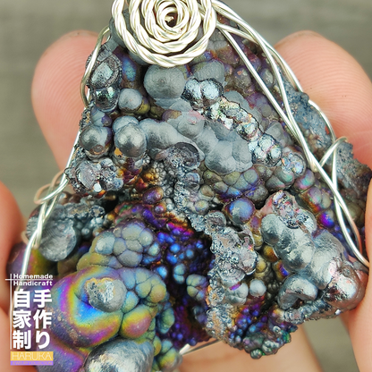 Premium Purple, Blue & Silver Bodhi Bead Pendant | Grand Core Spec | Wisdom, Health & Elite Status Anchor | Malaysia Natural Leklai