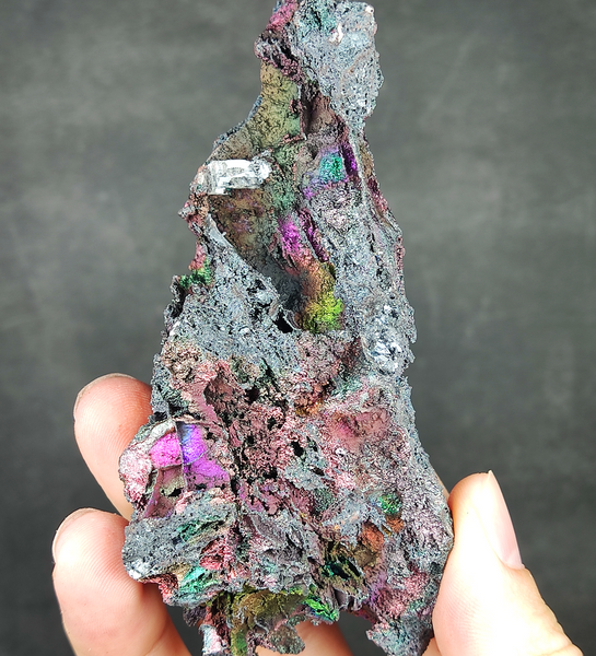 | Top premium rare Iridescent Goethite, Turgite, Hematite, Iridescent | COLOUR: Pink, Purple, green with White Quartz,Crystal | 100% natural color |