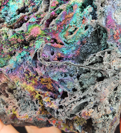 High Grade Gold-Green | Green & Blue Rainbow | Business Expansion & Spiritual Recovery Strategic Execution | Natural Malaysian Leklai Living Stone