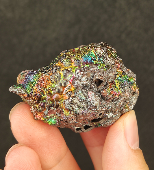 | Top premium rare Iridescent Goethite, Turgite, Hematite, Iridescent | COLOUR: Rainbow, Turgite with Gold Calcite | 100% natural color |
