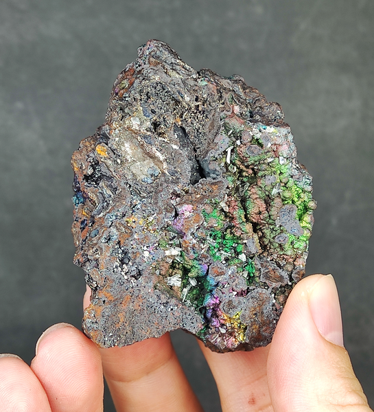 | Top premium rare Iridescent Goethite, Turgite, Hematite, Iridescent | COLOUR: Purple, Gold, green with White Quartz,Crystal | 100% natural color |