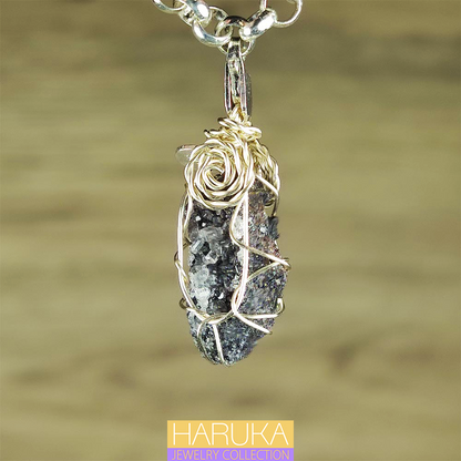 [Diamond Series] Black Leklai & Clear Crystal Jewelry Set | Powerful Protection | Anti-Malice & Negative Cleansing Silver Bracelet