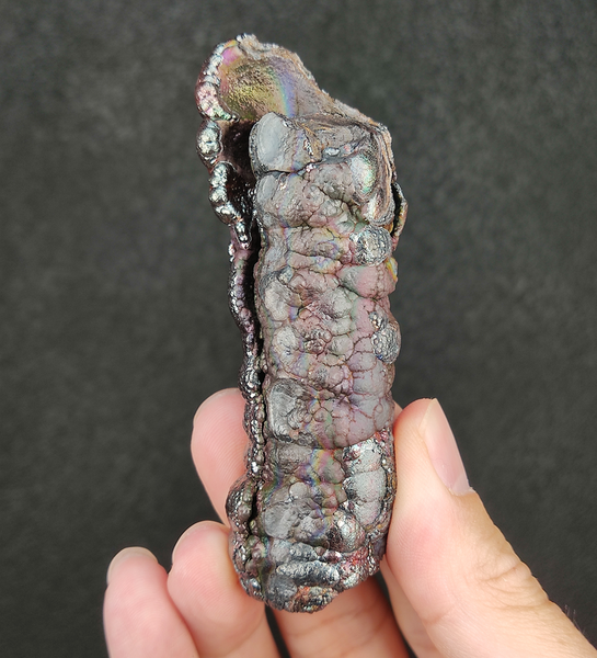 | Goethite Pillar(8cm) | Top premium rare Iridescent Goethite, Turgite, Hematite, Iridescent | COLOUR: Silver, Pink, Gold, Green | 100% natural color |