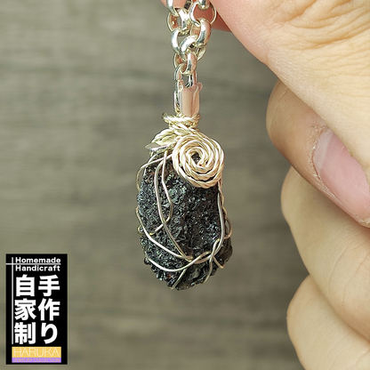 Top Grade Black Calcite Mini Leklai Charm | Silver-Black Aesthetic - Portable Wealth & Stability Stone