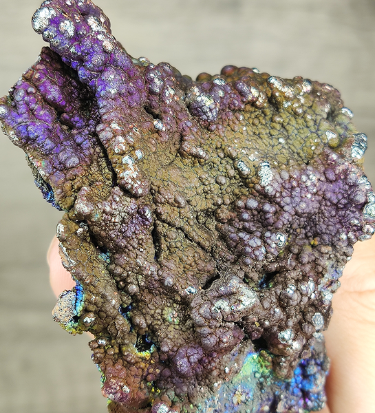 | Top premium rare Iridescent Goethite, Turgite, Hematite, Iridescent | COLOUR: Purple, Silver | 100% natural color |