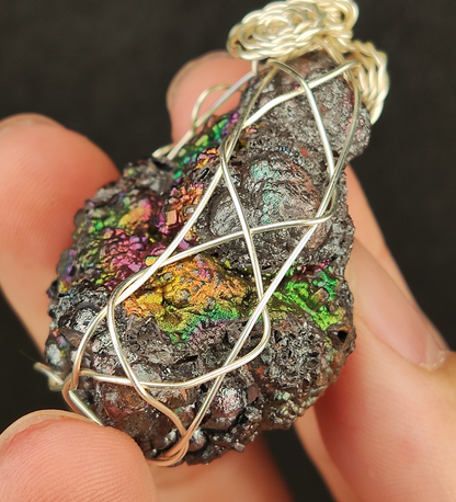 Ultimate Color Calcite Pendant | Collection Grade Rare Specimen | Multi-Spectral Manifestation & Wealth Shield | Natural Malaysian Leklai