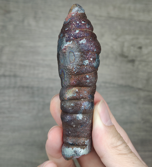 | Goethite Pillar(8.6cm) | Top premium rare Iridescent Goethite, Turgite, Hematite, Iridescent | COLOUR: Bronze gold, brown | 100% natural color |