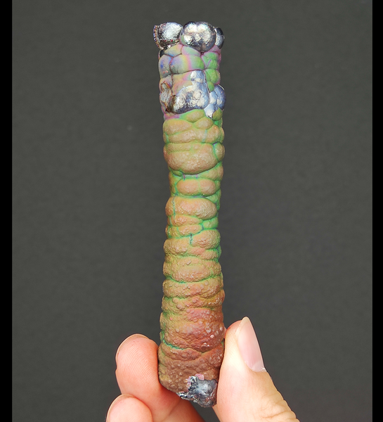 | Goethite Pillar(9.8cm) | Top premium rare Iridescent Goethite, Turgite, Hematite, Iridescent | COLOUR: Black | 100% natural color |