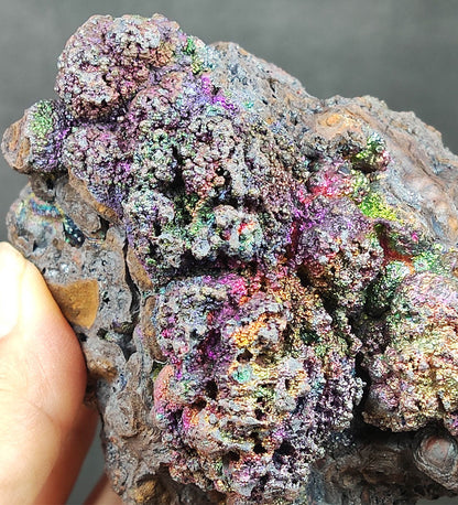 [Masterpiece Vintage] Purple & Green Rainbow Gallstone Leklai | Elite Wisdom, Career Manifestation, Core Energy Anchor | Large-Scale Sacred Living Stone