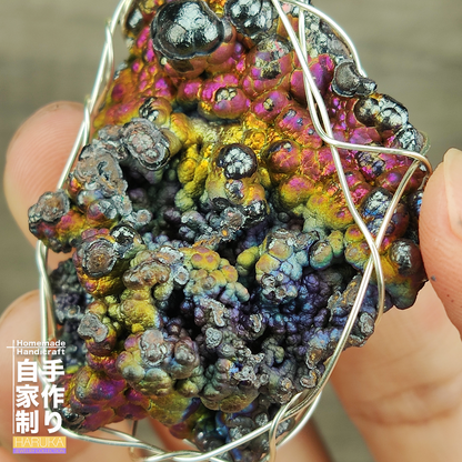 | Goethite Pendant Copper Wire Wrapped Gemstone Pendant | COLOUR: Pink, Gold, Silver, Green | 100% natural color |