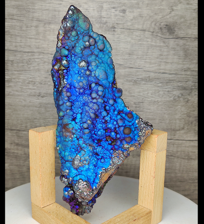 "Collection Grade" Fluorescent Bodhi Bead | Shark Fin Shape Energy Core | Blue, Purple &amp; Silver Manifestation | Health, Wisdom &amp; Status Anchor | Malaysia Natural Leklai