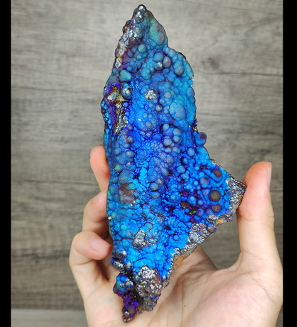 "Collection Grade" Fluorescent Bodhi Bead | Shark Fin Shape Energy Core | Blue, Purple &amp; Silver Manifestation | Health, Wisdom &amp; Status Anchor | Malaysia Natural Leklai