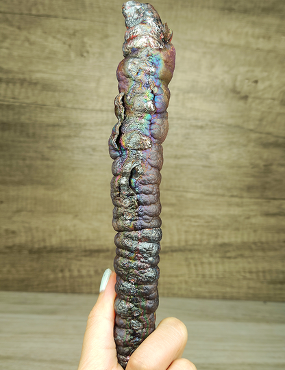 | Goethite Pillar(19cm) | Top premium rare Iridescent Goethite, Turgite, Hematite, Iridescent | COLOUR:  brown, purple,Rainbow | 100% natural color |