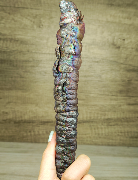 | Goethite Pillar(19cm) | Top premium rare Iridescent Goethite, Turgite, Hematite, Iridescent | COLOUR:  brown, purple,Rainbow | 100% natural color |