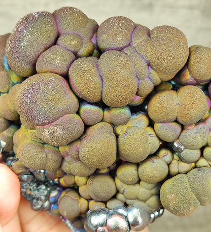 "HARUKA Giant Buddha Bead" Rainbow Double-Sided Specimen | Brown x Yellow x Silver | Elite Old Core Material | Status Stability & Wealth Manifestation | Natural Malaysian Leklai