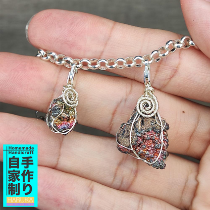 Top Grade Silver Series | Elegant Pink "Gemini Twins" Pendant | Resonance of Love from the Universal Heart