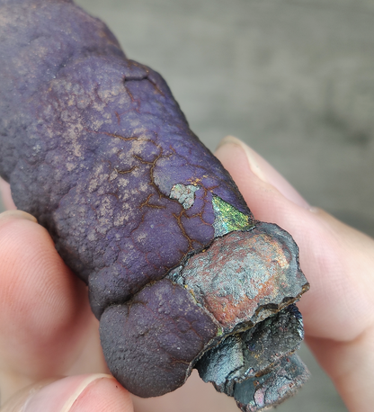 Aged Buddha Pillar Leklai | Purple, Silver & Green Colors | Rounded Solid Spec | Shielding Gossip & Wisdom Growth | Malaysia Natural Leklai