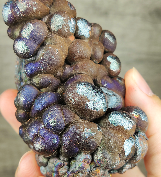 | Top premium rare Iridescent Goethite, Turgite, Hematite, Iridescent | COLOUR: Silver, Purple | 100% natural color |