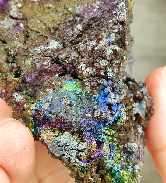 | Top premium rare Iridescent Goethite, Turgite, Hematite, Iridescent | COLOUR: Purple, Silver | 100% natural color |