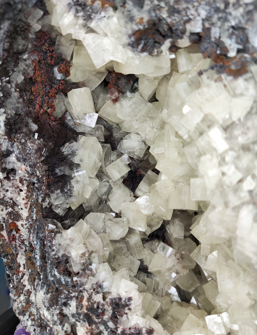 | 19KG | Top premium rare Iridescent Goethite, Turgite, Hematite, Iridescent | COLOUR: Goethite with White Quartz,Crystal | 100% natural color |