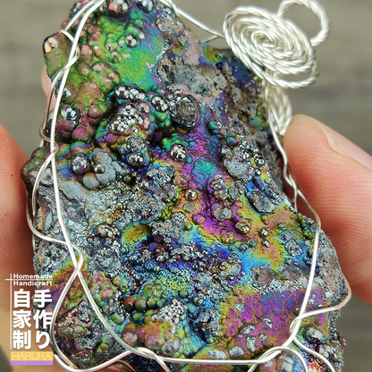 Premium "Rare" Rainbow Diamond Pendant | 5-Color Spectrum (Red/Green/Purple/Gold/Silver) | Peak Energy Medium Core | All-Around Fortune & Protection | Malaysia Natural Leklai